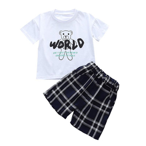 Summer boy short sleeve two-piece set